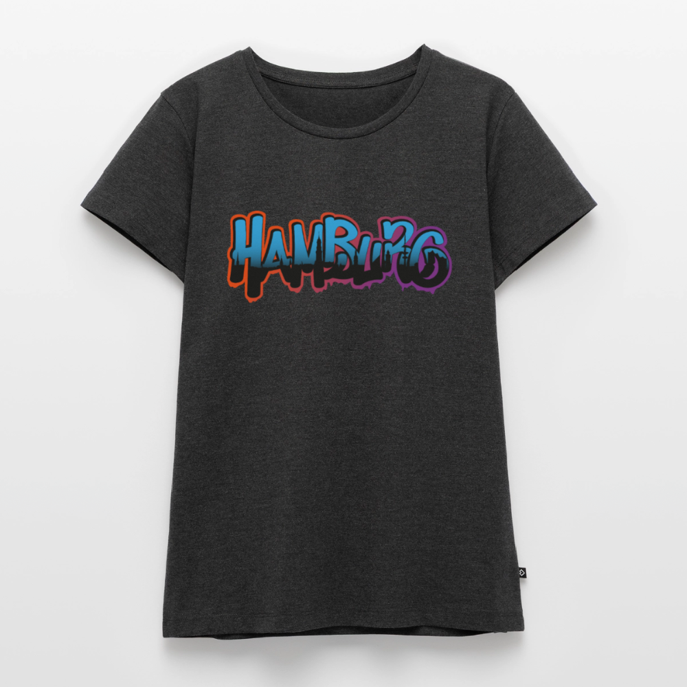 Damen Premium Bio T-Shirt - Hamburg - Anthrazit meliert
