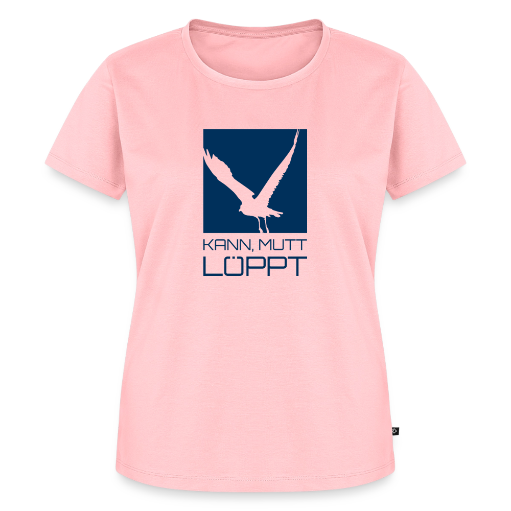 Damen Premium Bio T-Shirt - Kann, mutt, löppt - Rosa