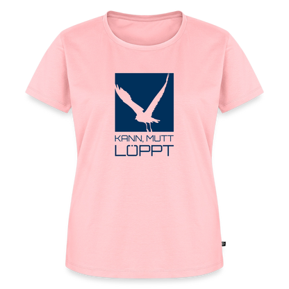 Damen Premium Bio T-Shirt - Kann, mutt, löppt - Rosa