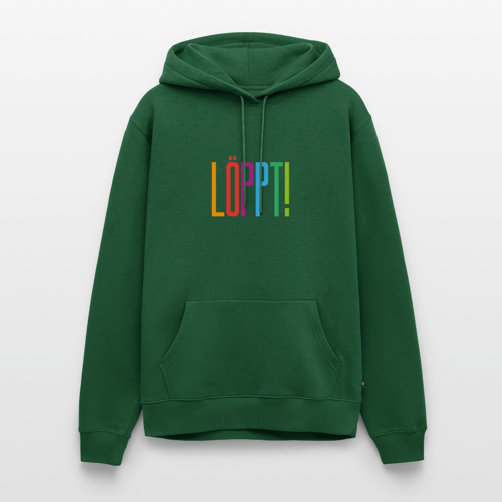 Herren Premium Hoodie - Löppt! - Flaschengrün