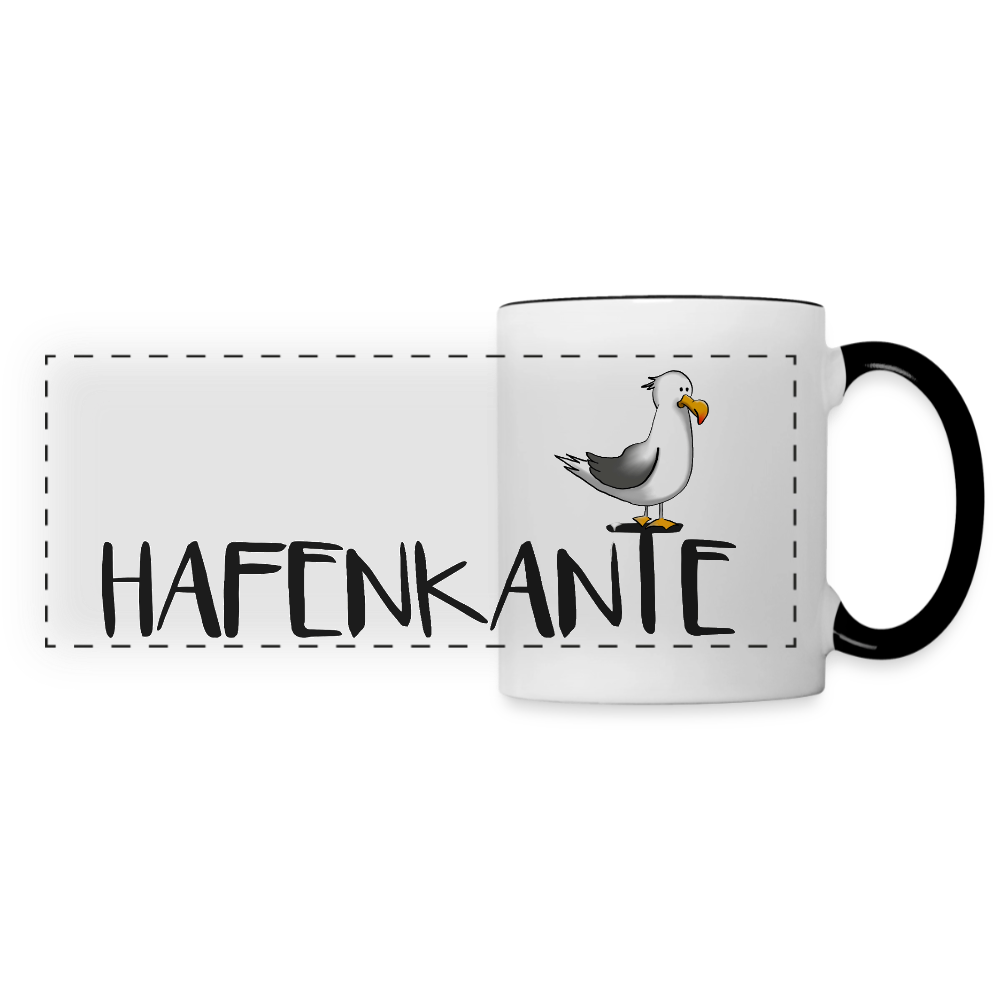 Hafenkante - Panoramatasse - Weiß/Schwarz