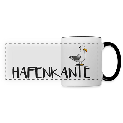 Hafenkante - Panoramatasse - Weiß/Schwarz