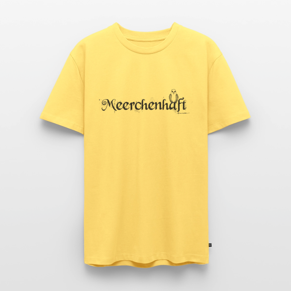Meerchenhaft Herren Premium T-Shirt im nordischen Stil - Pastellgelb