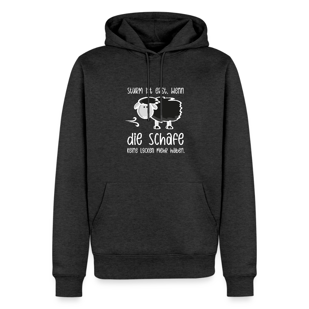 Herren Premium Hoodie - Schaf (weiss) - Anthrazit meliert