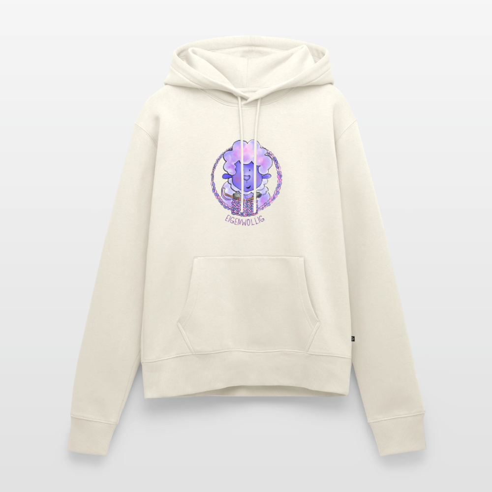 Frauen Premium Hoodie - Eigenwollig - Naturweiß