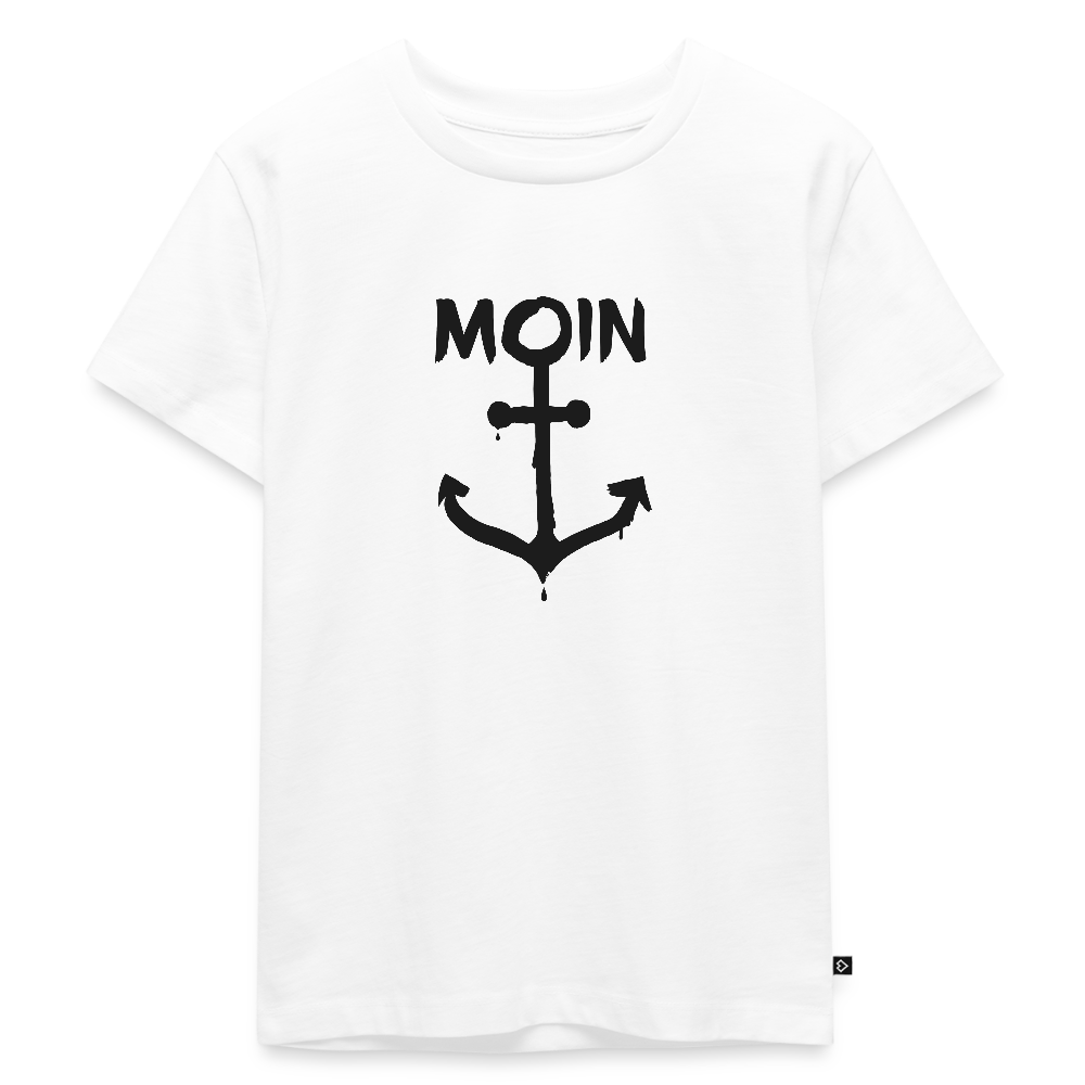 Kinder Premium T-Shirt - Moin Anker - Weiß