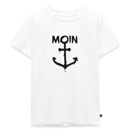 Kinder Premium T-Shirt - Moin Anker - Weiß