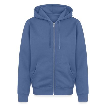 Herren Premium Kapuzenjacke - Nautik Doodles (weiss) - Taubenblau