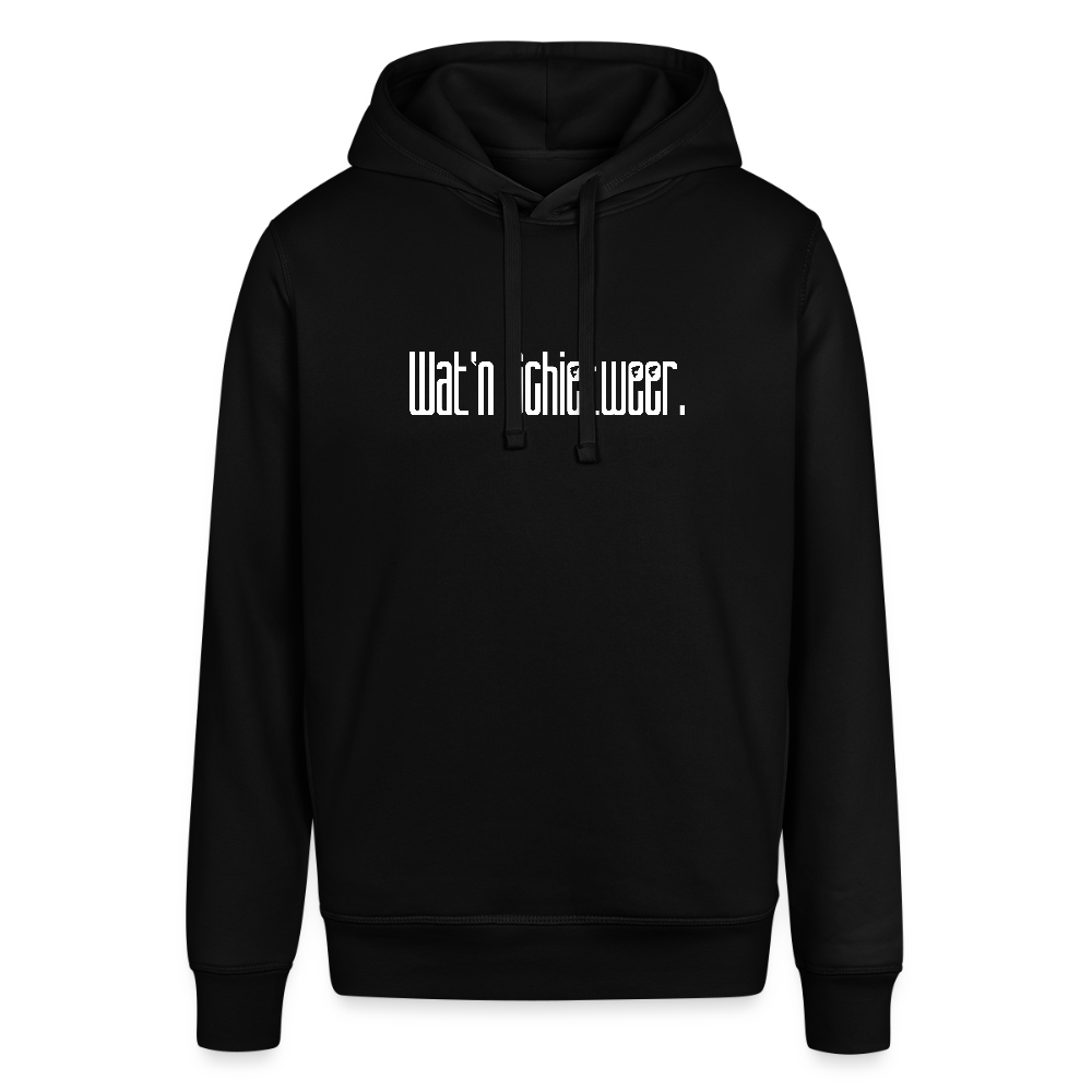 Unisex Bio-Hoodie - wat'n Schietweer (weiss) - Schwarz