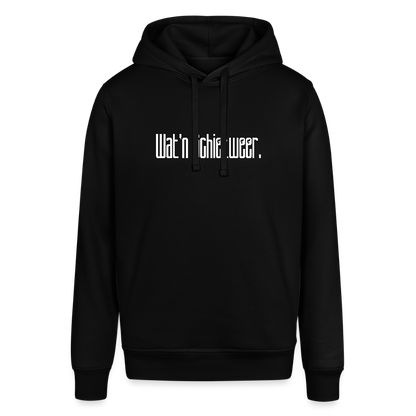 Unisex Bio-Hoodie - wat'n Schietweer (weiss) - Schwarz