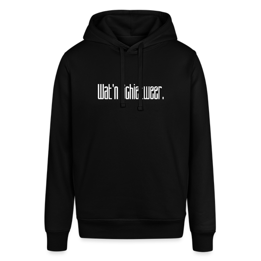 Unisex Bio-Hoodie - wat'n Schietweer (weiss) - Schwarz
