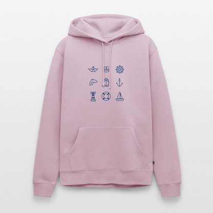 Herren Premium Hoodie - Nautik Doodles - Altrosa