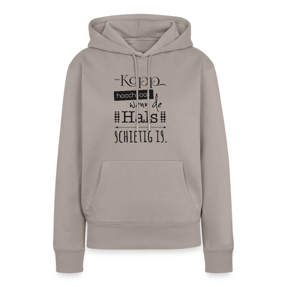 Damen Premium Hoodie - Kopp hooch - Taupe