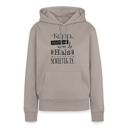 Damen Premium Hoodie - Kopp hooch - Taupe