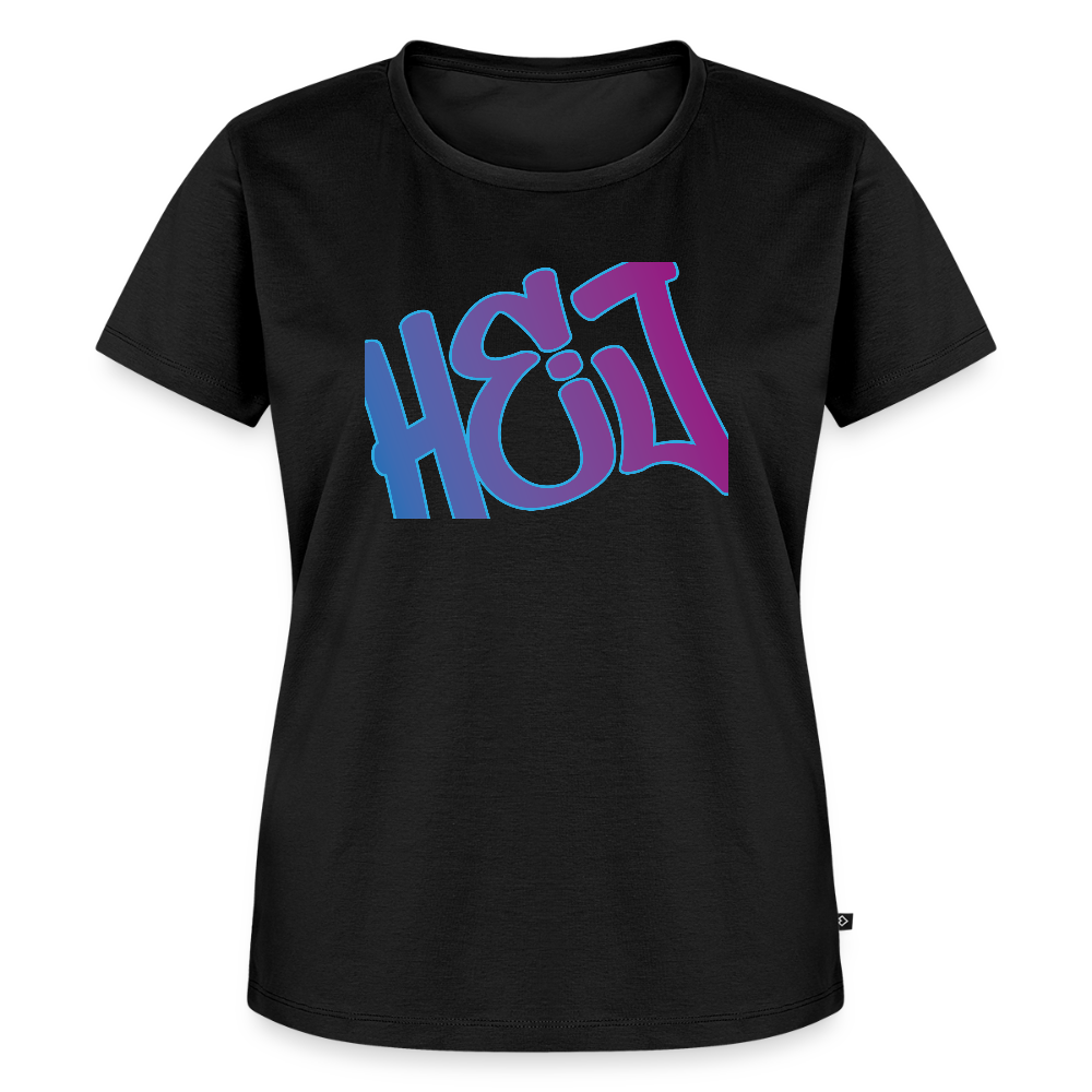 Damen Premium Bio T-Shirt - Hej - Schwarz