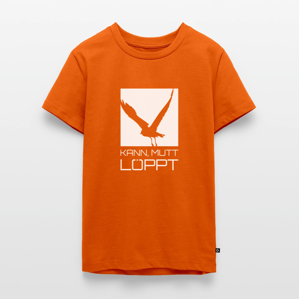 Teenager Premium T-Shirt - Kann, mutt, löppt (weiss) - Orange 