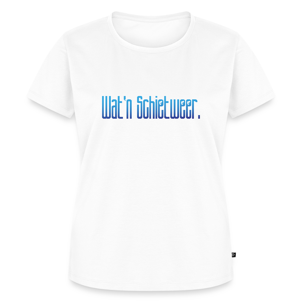 Damen Premium Bio T-Shirt - wat'n Schietweer - Weiß