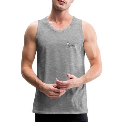 Männer Premium Tank Top - de Mööv (weiss) - Grau meliert