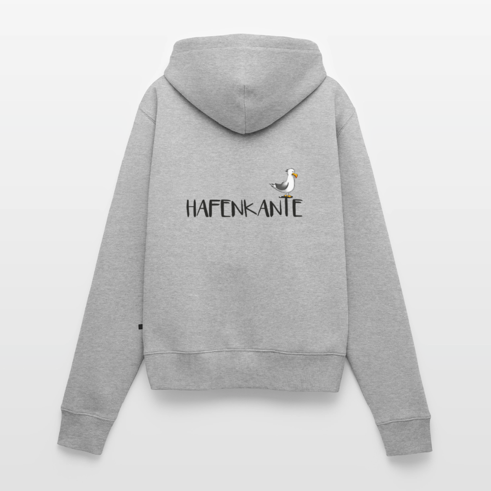 Hafenkante - Damen Premium Kapuzenjacke - Grau meliert
