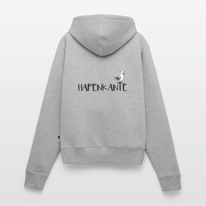 Hafenkante - Damen Premium Kapuzenjacke - Grau meliert