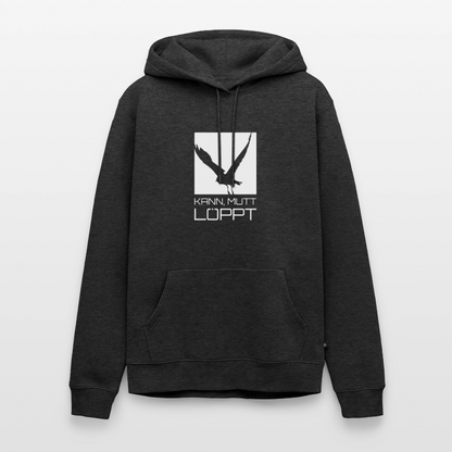 Herren Premium Hoodie - kann, mutt, löppt - Anthrazit meliert
