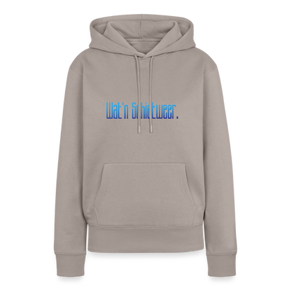 Damen Premium Hoodie - wat'n Schietweer - Taupe