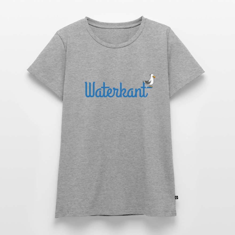 Damen Premium Bio T-Shirt - Waterkant - Grau meliert