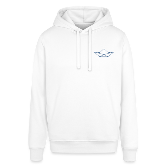 Unisex Bio-Hoodie - Origami Boot - Weiß