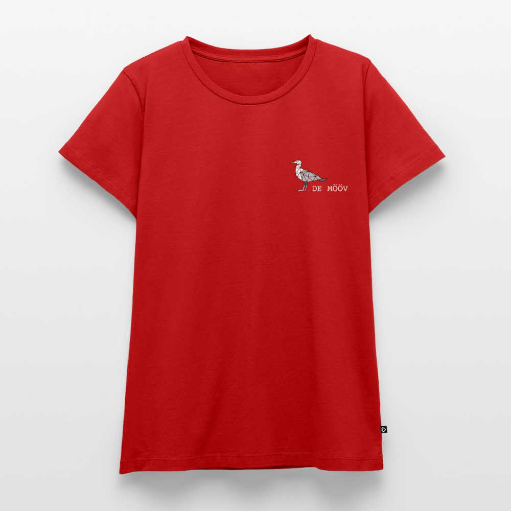 Damen Premium Bio T-Shirt - de Mööv (weiss) - Rot