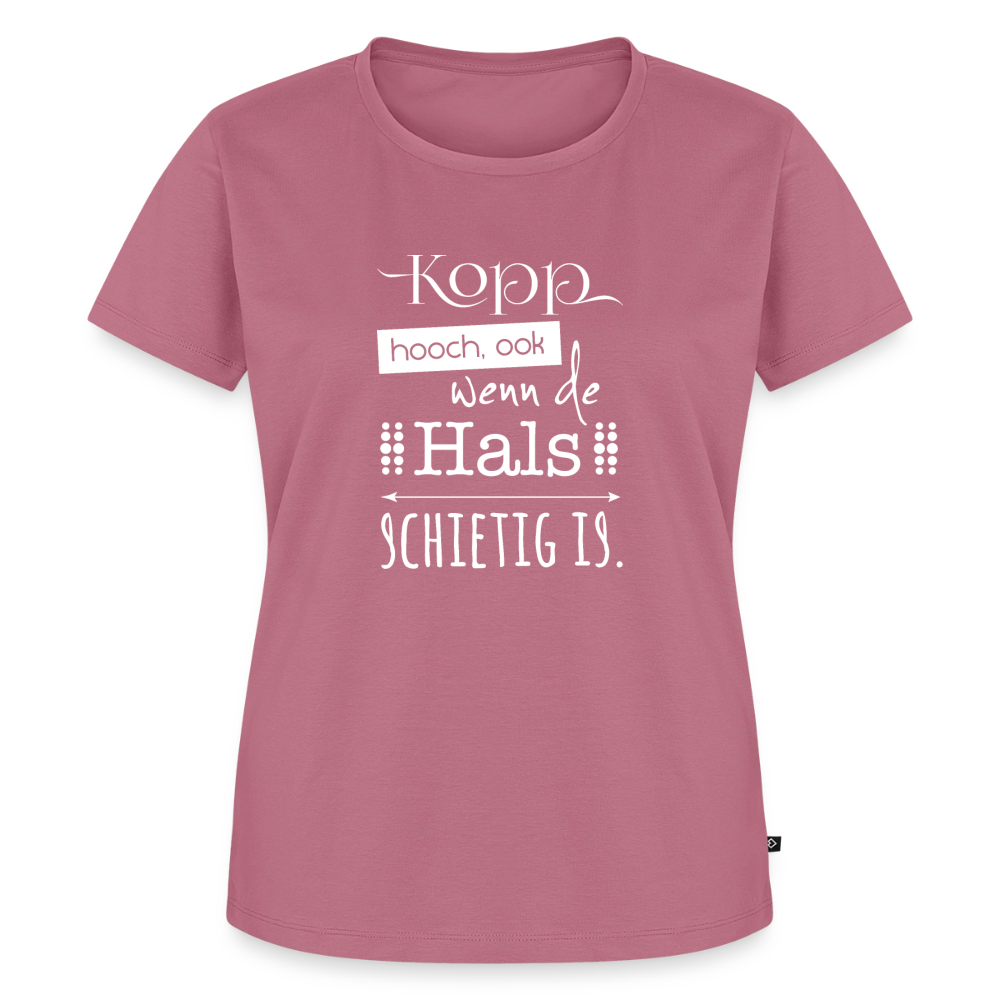Damen Premium Bio T-Shirt - Kopp hooch (weiss) - Mauve