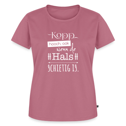 Damen Premium Bio T-Shirt - Kopp hooch (weiss) - Mauve