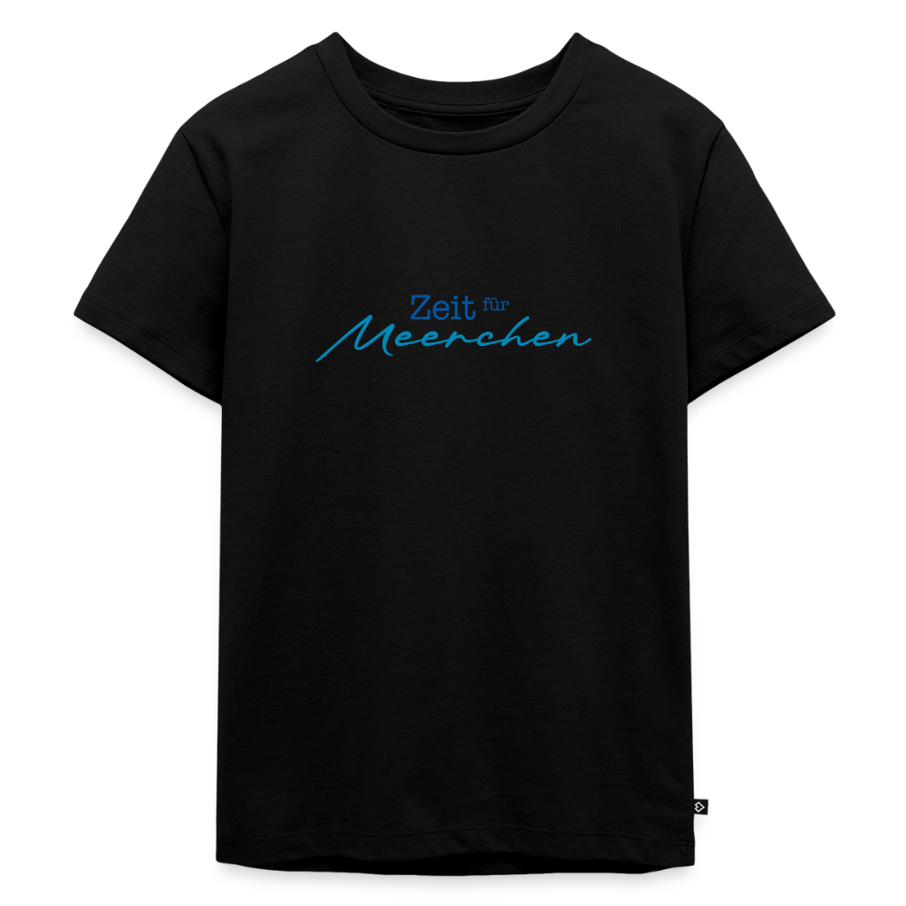 Kinder Premium T-Shirt "Zeit für Meerchen" - Schwarz