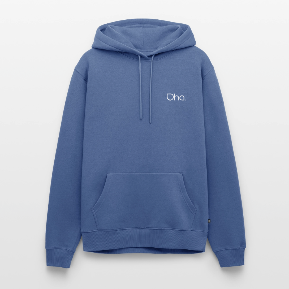 Oha (weiß) - Herren Premium Hoodie - Taubenblau