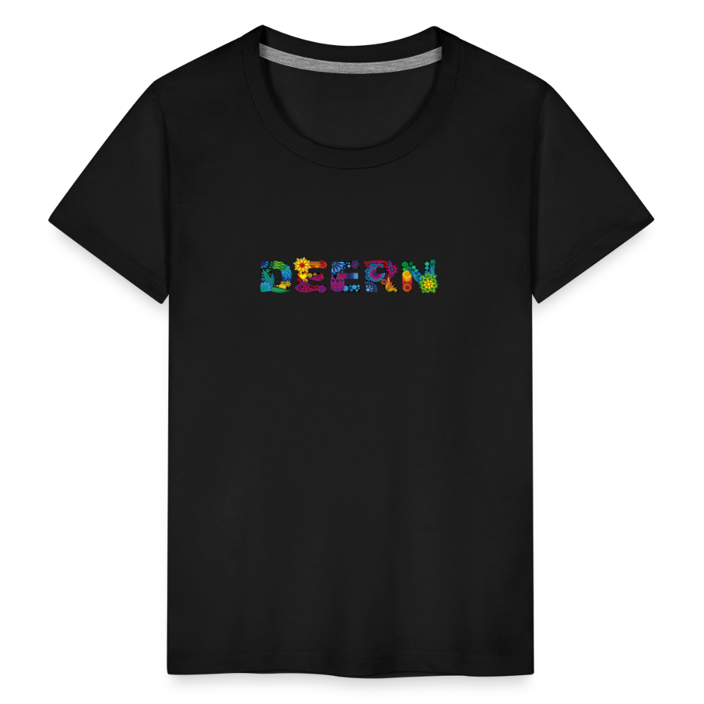 Kinder Premium T-Shirt - Deern - Schwarz