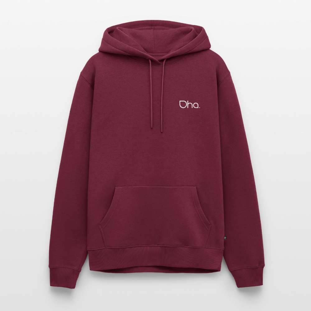 Oha (weiß) - Herren Premium Hoodie - Burgunderrot