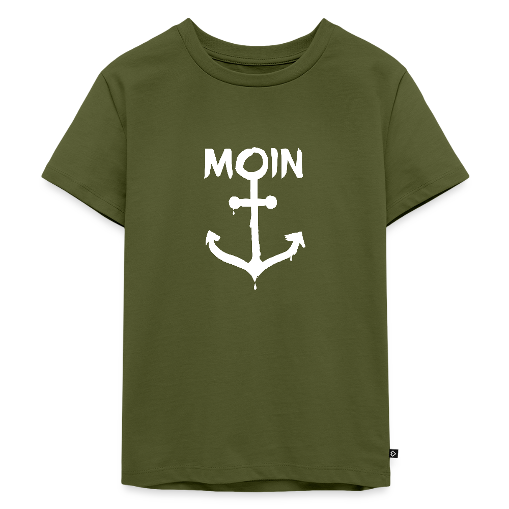 Kinder Premium T-Shirt - Moin Anker (weiss) - Khaki