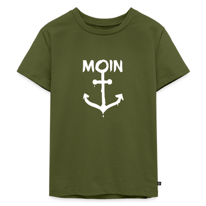 Kinder Premium T-Shirt - Moin Anker (weiss) - Khaki