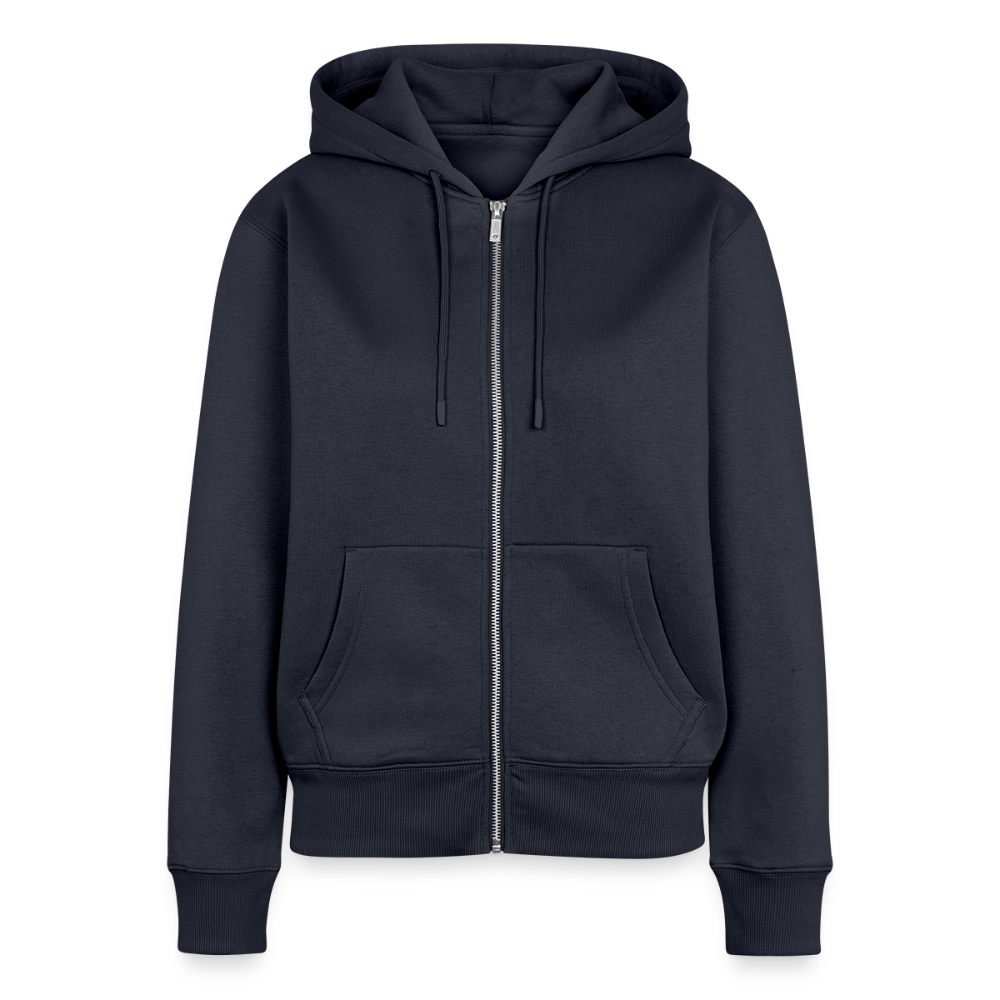 Damen Premium Kapuzenjacke - kann, mutt, löppt - Navy