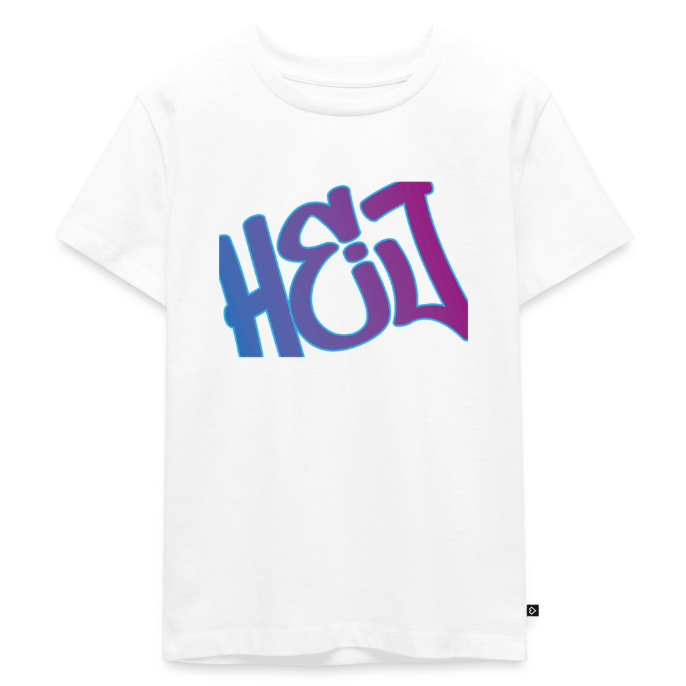 Kinder Premium T-Shirt "Hej" - Weiß