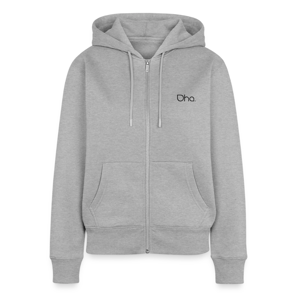 Oha Damen Premium Kapuzenjacke - Grau meliert