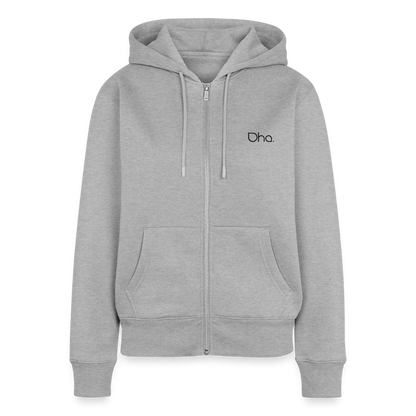 Oha Damen Premium Kapuzenjacke - Grau meliert