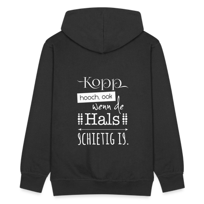 Herren Premium Kapuzenjacke  - Kopp hooch (weiss) - Schwarz