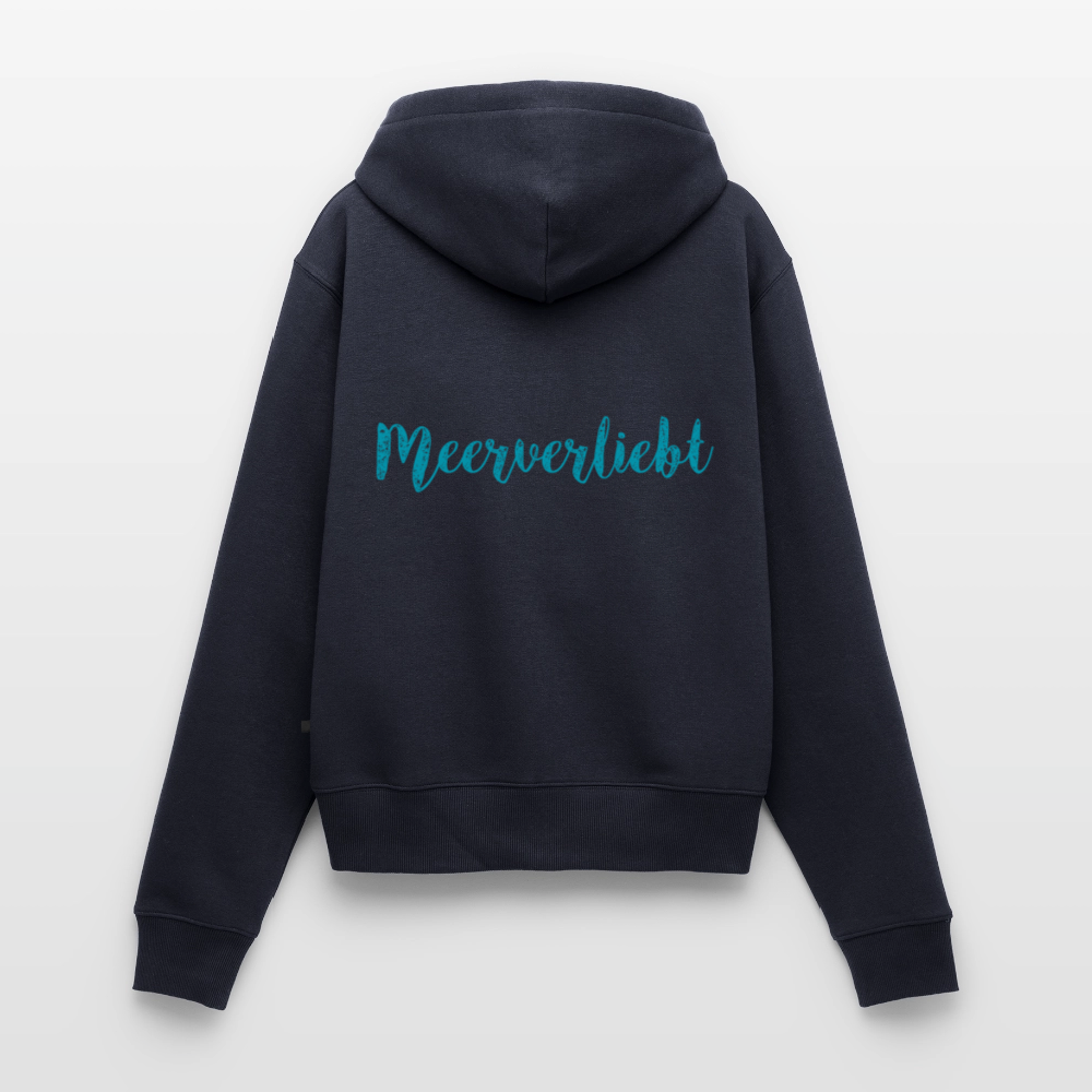Damen Premium Kapuzenjacke - Meerverliebt - Navy
