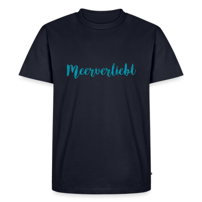 Herren Premium Bio T-Shirt - Meerverliebt - Navy
