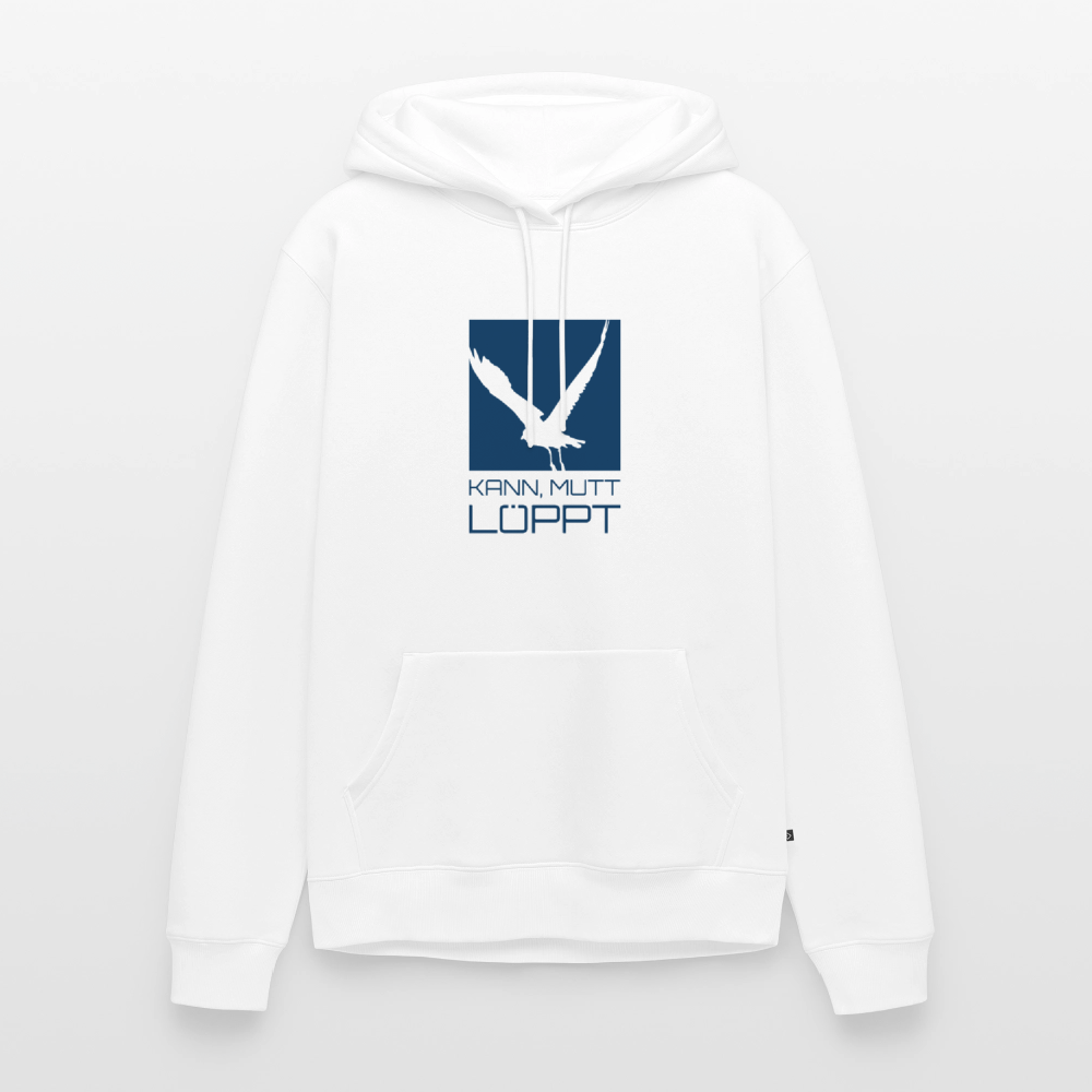 Herren Premium Hoodie - kann, mutt, löppt - Weiß