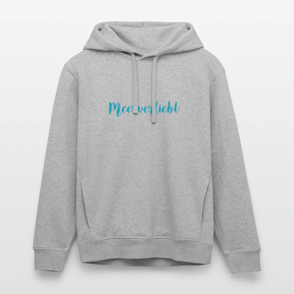 Unisex Bio-Hoodie - Meerverliebt - Grau meliert