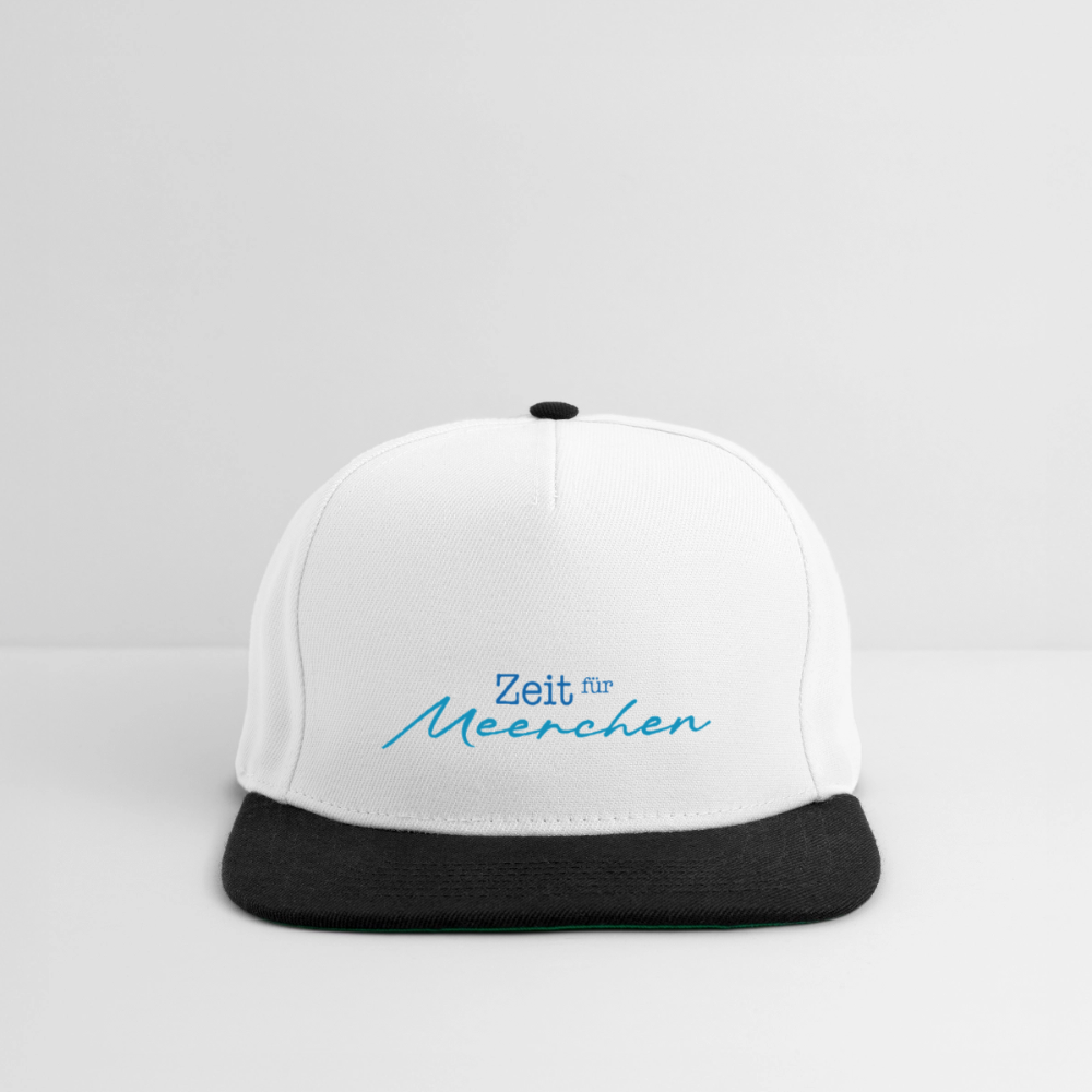 Snapback Cap - Zeit für Meerchen - Weiß/Schwarz