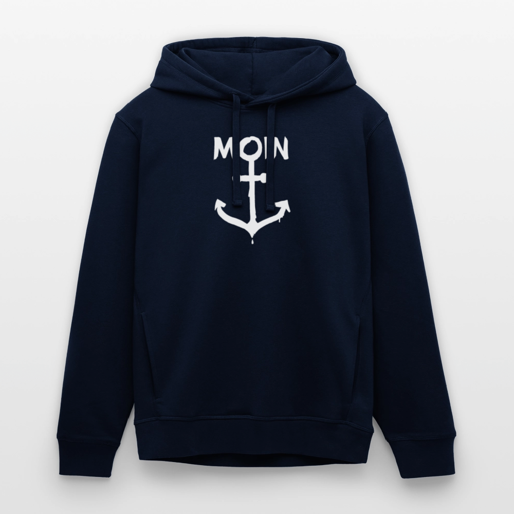 Unisex Bio-Hoodie - Moin Anker (weiss) - Navy