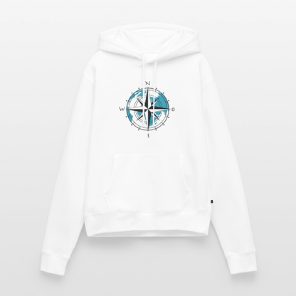 Damen Premium Hoodie - Kompass - Weiß