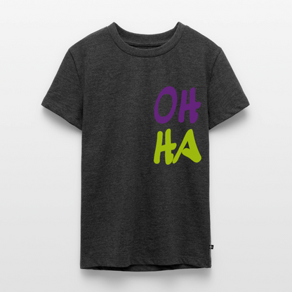 Teenager Premium T-Shirt "Oh ha" - Anthrazit meliert
